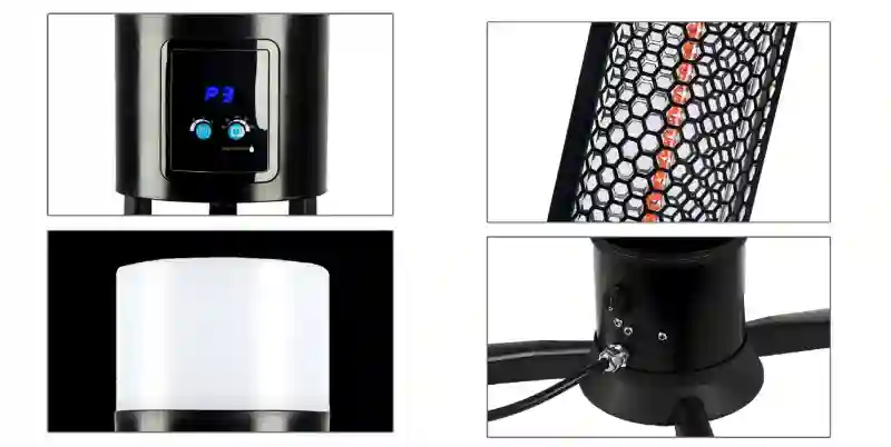 Electric Patio Heater with LED Light