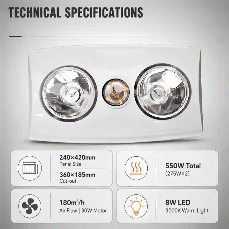 Bathroom Infrared Heating Lamp