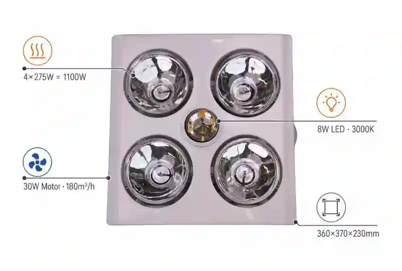 Electric Bathroom Ceiling Heater